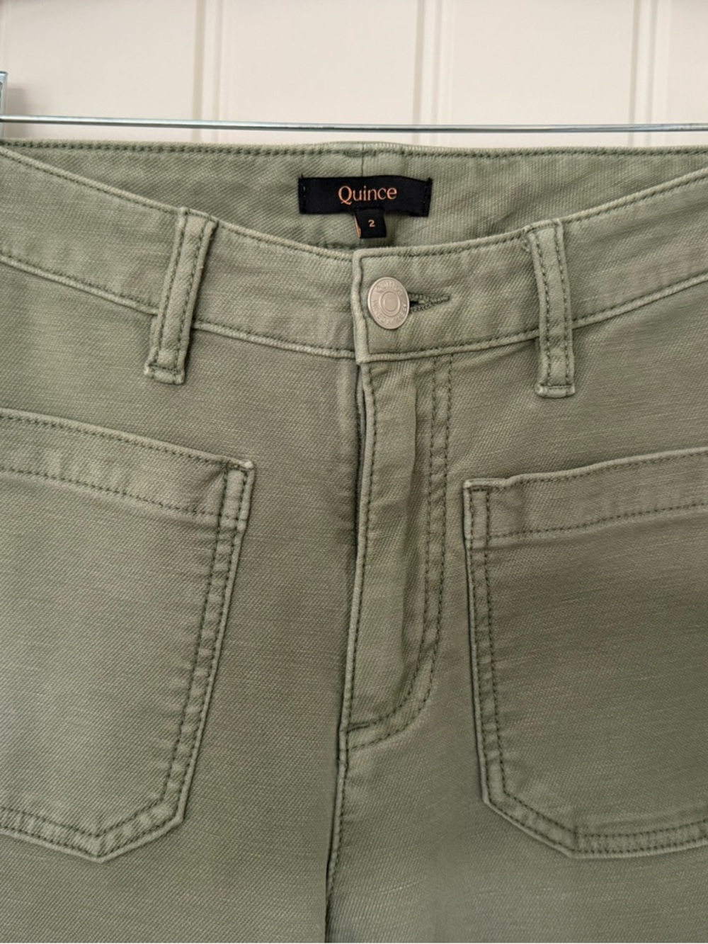Quince | Short 28" French Terry Wide Leg Pants in Faded Cargo - Picture 4 of 12